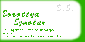 dorottya szmolar business card